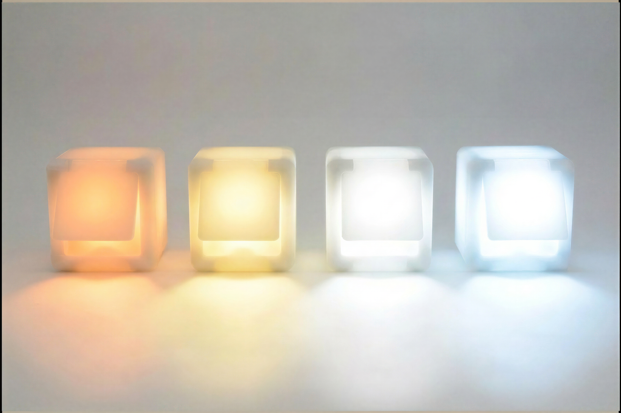 Kyub color temperature range from warm to cool